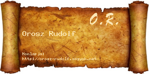Orosz Rudolf névjegykártya